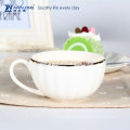 Unique Shape Boen Chine 2016 nouveaux designs Glod Rim Tasse à thé en céramique et soucoupe
